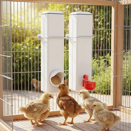 Chicken Bird Feeder Water Dispenser Automatic Waterer Poultry Food Drinker 4L 5