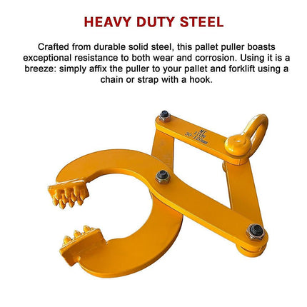 Steel Single Scissor Pallet Puller Clamp 1 Ton Capacity Pallet Grabber 13
