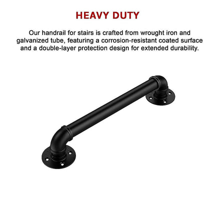 3m Handrail Stair Rail Grab Balustrade Staircase Banister + Installation Kit 9