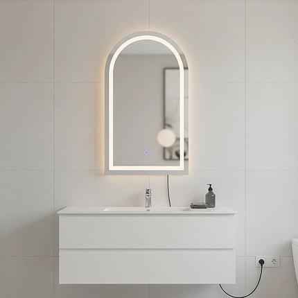 Arched LED Wall Mirror Bathroom Mirrors Makeup Anti-fog 600mm x 1000mm 7