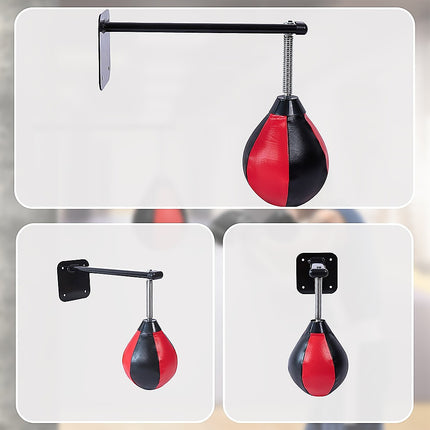 Wall Hanging Boxing Punching Bag Speed Training Stress Relief Kit with Wall Mount Bracket 8