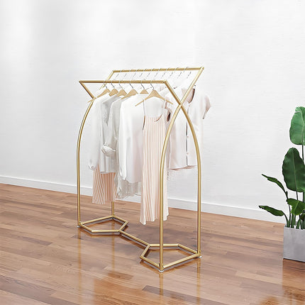 Commercial Clothing Garment Rack Retail Shop in Gold 3