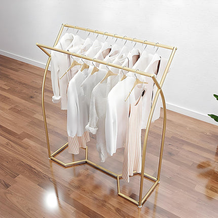 Commercial Clothing Garment Rack Retail Shop in Gold 5