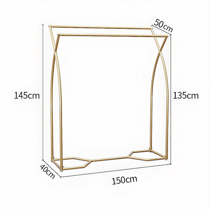 Commercial Clothing Garment Rack Retail Shop in Gold 9