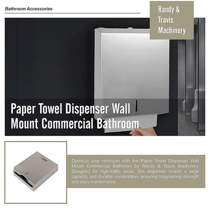 Paper Towel Dispenser Wall Mount Commercial Bathroom 9