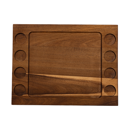 Serving Tray Double Sided Charcuterie Board 8 Sauce Cups Gift 5