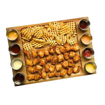 Serving Tray Double Sided Charcuterie Board 8 Sauce Cups Gift 6