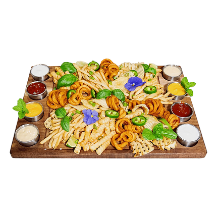 Serving Tray Double Sided Charcuterie Board 8 Sauce Cups Gift 8