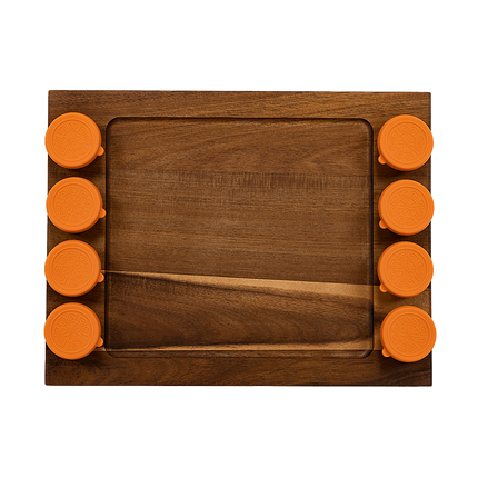 Serving Tray Double Sided Charcuterie Board 8 Sauce Cups Gift 10