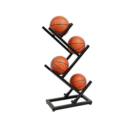 Ball Trolley Rack Display Stand For Basketball Football Storage Heavy Duty Rolling Organiser For Sports Equipment 4
