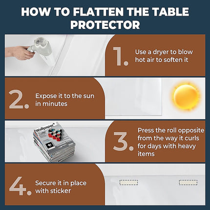 PVC Tablecloth Clear Plastic Cover Protector Mat 8