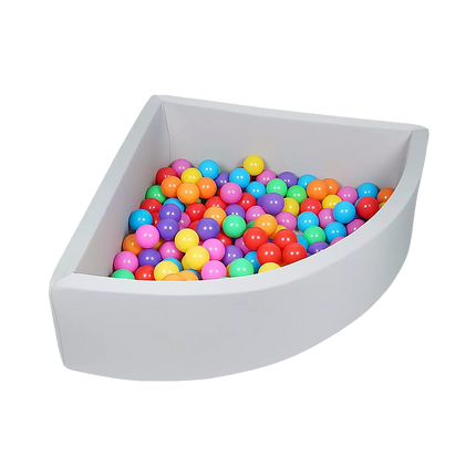 Corner Ball Pit Playpen Enclosure – Safe Grey Play Area for Babies and Toddlers, Indoor or Outdoor 4