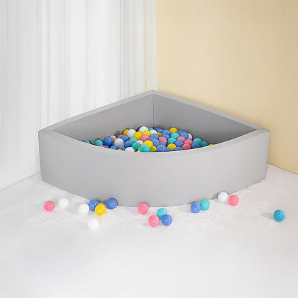 Corner Ball Pit Playpen Enclosure – Safe Grey Play Area for Babies and Toddlers, Indoor or Outdoor 8