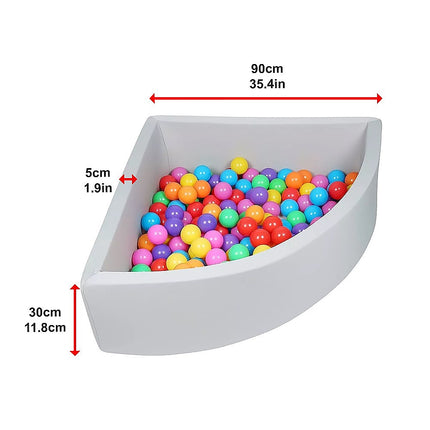 Corner Ball Pit Playpen Enclosure – Safe Grey Play Area for Babies and Toddlers, Indoor or Outdoor 13