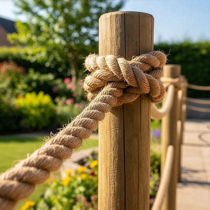35m 100% Natural Jute Rope Twisted Decking Cord Garden Boating Sash Camping 32mm 7