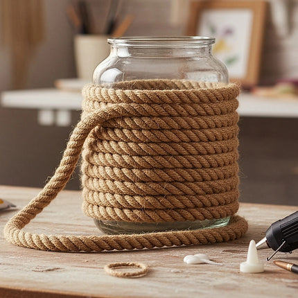 35m 100% Natural Jute Rope Twisted Decking Cord Garden Boating Sash Camping 32mm 8