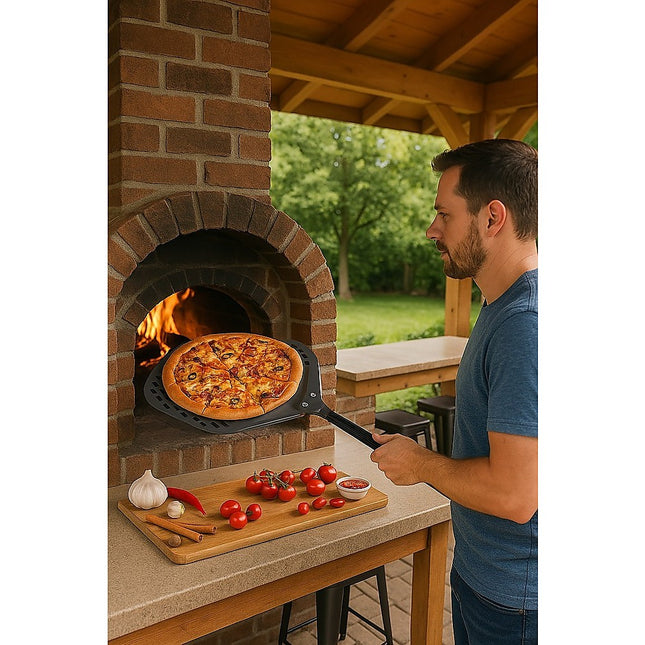 Pizza Paddle Peel Woodfire Outdoor Oven Aluminium 2