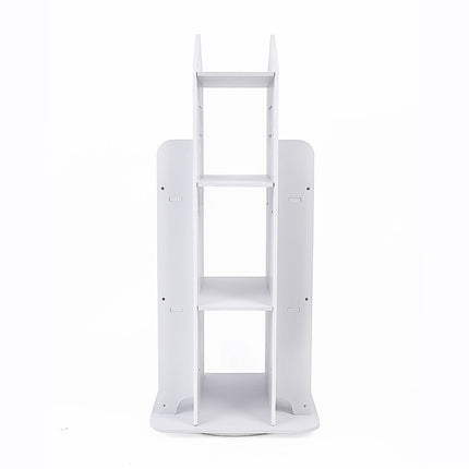 Rotating Bookcase Bookshelf Kid's Book Organiser Rack Wooden Castle Display Shelf 5