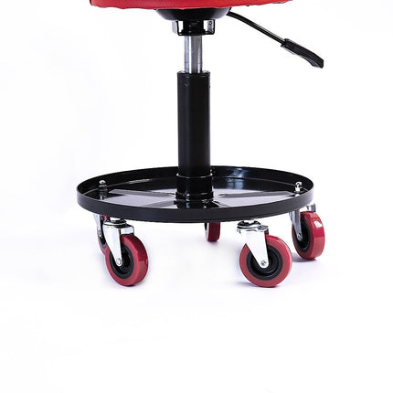 Rolling Shop Stool Mechanics Garage Stool Adjustable Work Seat Creeper 4