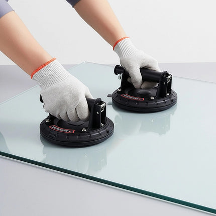 2x20cm 500kg Vacuum Suction Cup Glass Lifter Granite Sucker Pump Lift Heavy Duty 2