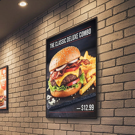 A2 LED Slim Advertising Lightbox Sign Wall-Mounted Poster Board Menu Frame 5