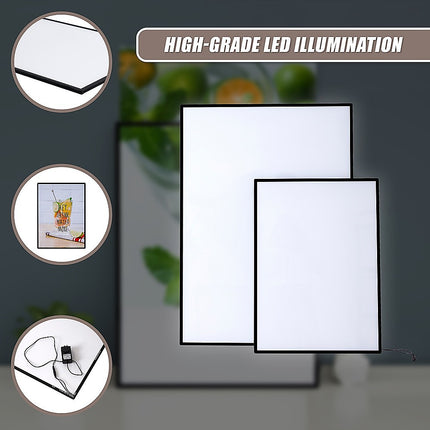 A2 LED Slim Advertising Lightbox Sign Wall-Mounted Poster Board Menu Frame 8