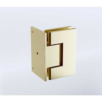 90 Degree Brass Glass Shower Door L-Hinge in Gold 2