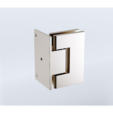 90 Degree Stainless steel Glass Shower Door L-Hinge in Nickel 2