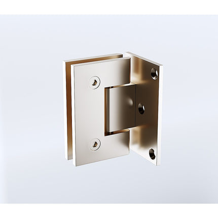 90 Degree Stainless steel Glass Shower Door L-Hinge in Nickel 4
