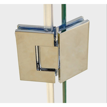 135 Degree Glass to Glass Stainless steel Square Shower Hinge in Gunmetal