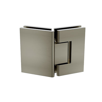 135 Degree Glass to Glass Stainless steel Square Shower Hinge in Gunmetal 2