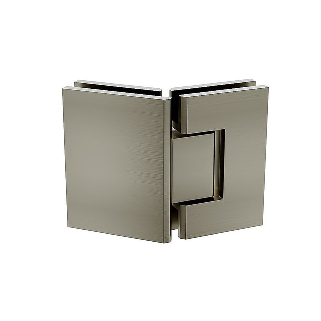 135 Degree Glass to Glass Stainless steel Square Shower Hinge in Gunmetal 2