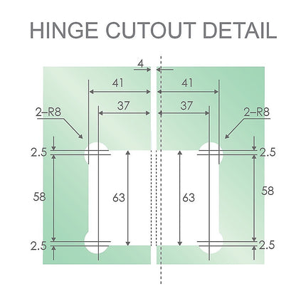 135 Degree Glass to Glass Stainless steel Square Shower Hinge in Gunmetal 6