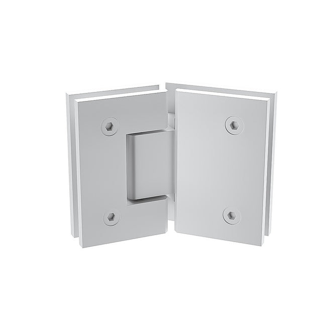 135 Degree Glass to Glass Stainless steel Square Shower Hinge in White 2