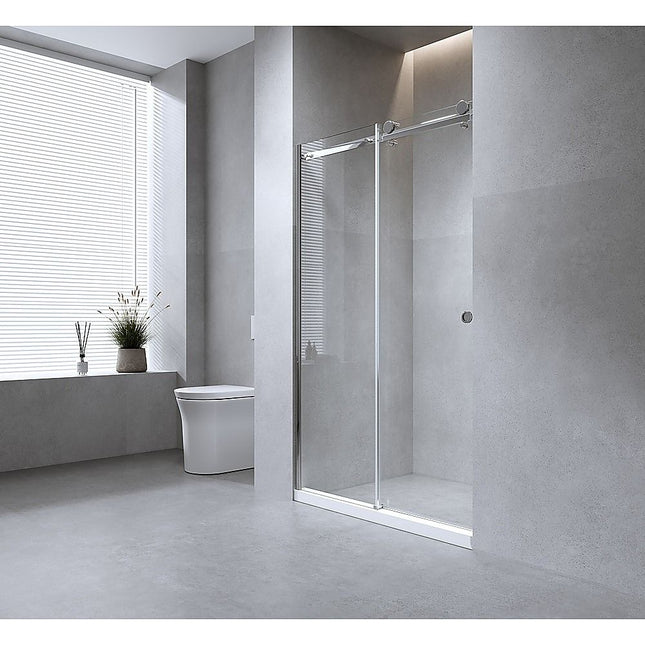 Frameless Glass Sliding Shower Door Hardware Rail Set Gold