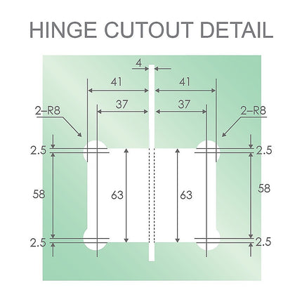 180 Degree Stainless steel Glass to Glass Shower Door Hinge in Black 5
