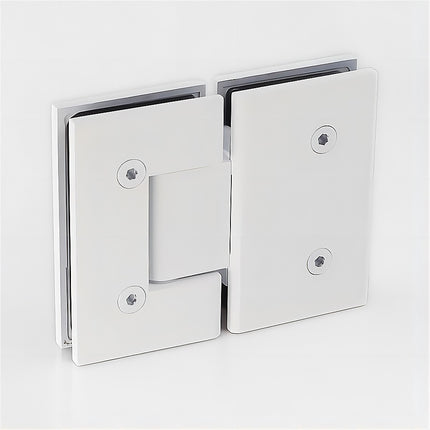 180 Degree Stainless steel Glass to Glass Shower Door Hinge in White 4