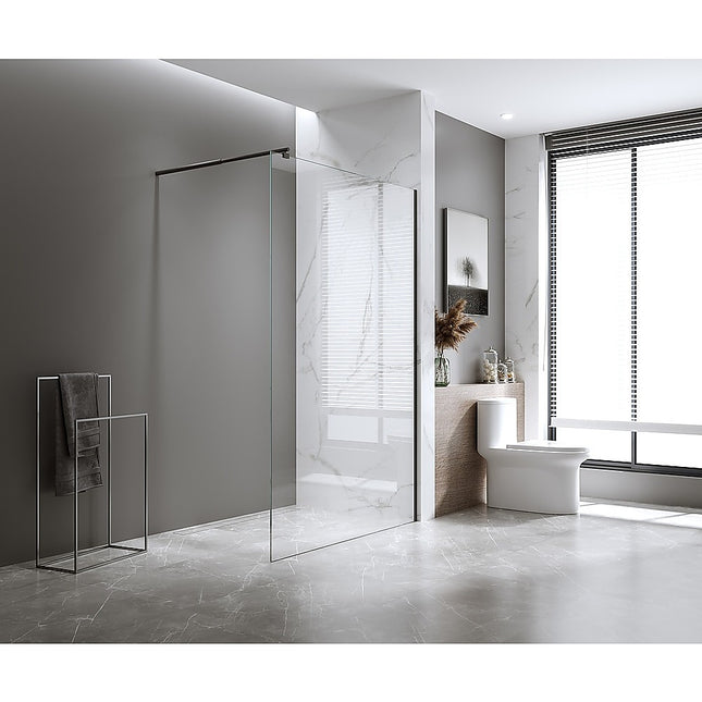 Glass Shower Screen Round Stabilising Pole in Gunmetal