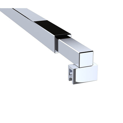 Glass Shower Screen Square Stabilising Pole in Chrome 2