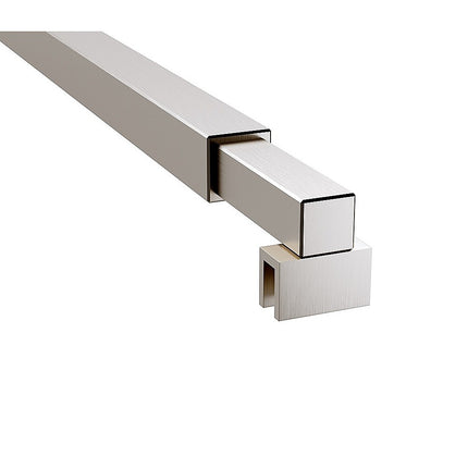 Glass Shower Screen Square Stabilising Pole in Nickel 2