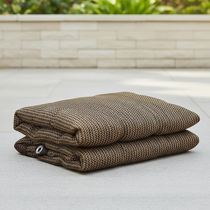 15m x 2m Fence Windscreen Privacy Screen Shade Cover Coffee Fabric Mesh Garden 5