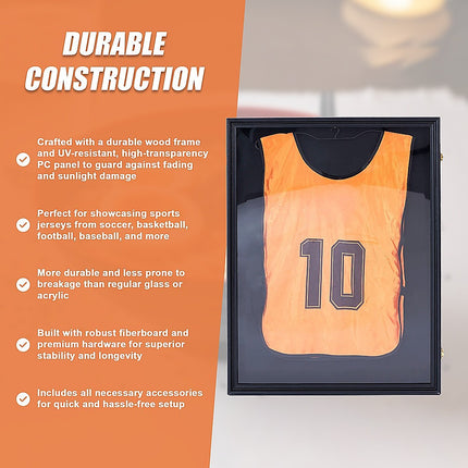 Jersey Display Frame Case 590 x 790 x 40mm Lockable JBox 12