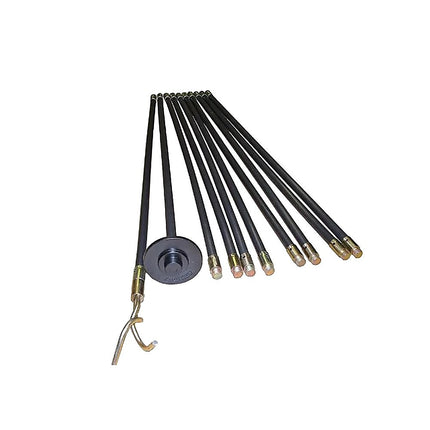 9m Drain Rod Set Kit Plunger Worm Scraper Cleaning Rods Rodding Carry Bag 4