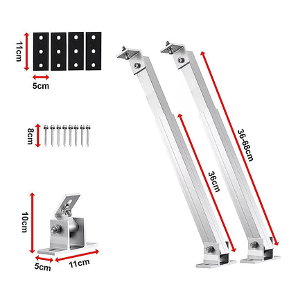 Adjustable Solar Panel Tilt Mount Brackets Kit – Roof, Ground & Boat Mounting System for Secure Installation 12