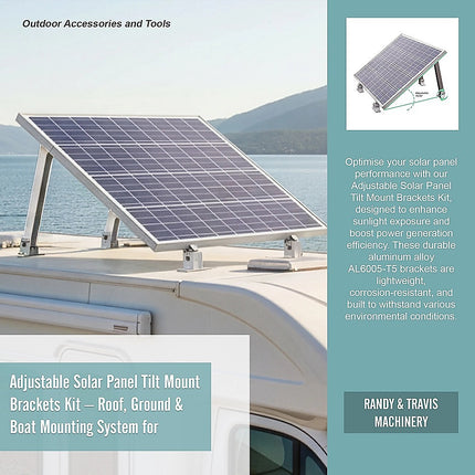Adjustable Solar Panel Tilt Mount Brackets Kit – Roof, Ground & Boat Mounting System for Secure Installation 10