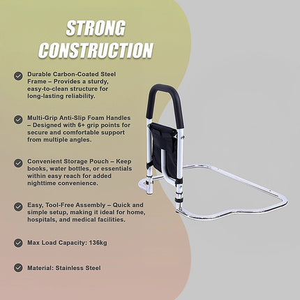 Bed Rail for Mobility – Support Assist Bar for Seniors, Adults and Patients 11