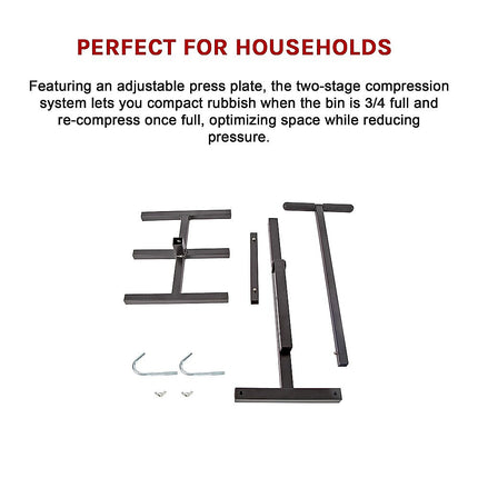 Wheelie Bin Compactor Manual Press Household Rubbish Trash Recycling Bins 7