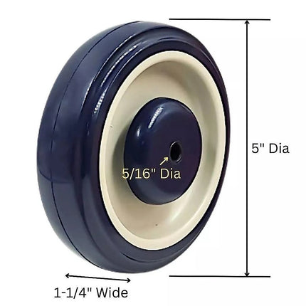 8 x 5" Diameter Wheels Nuts and Bolts included 6