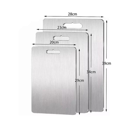 3 x 304SS Cutting Chopping Board Stainless Steel 9
