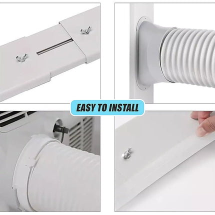Portable Air Conditioner Window Kit – Exhaust Hose Adaptor Pipe & Slide Plate 6